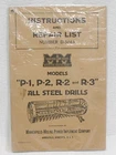 MINNEAPOLIS MOLINE ALL STEEL DRILLS INSTRUCTION AND REPAIR LIST BOOKLET