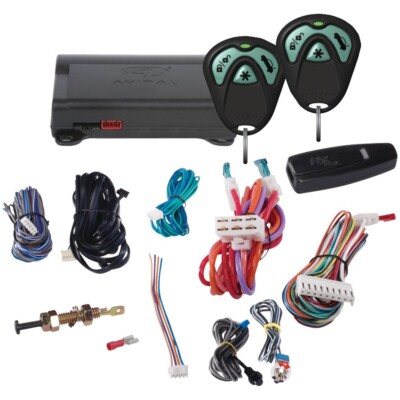 AVITAL 3100L Basic 1-Way Car Security Keyless Alarm System Two 3-Button Remotes