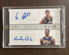 2012-13 Panini National Treasures Anthony Davis Gold RC Dual Auto 18/25