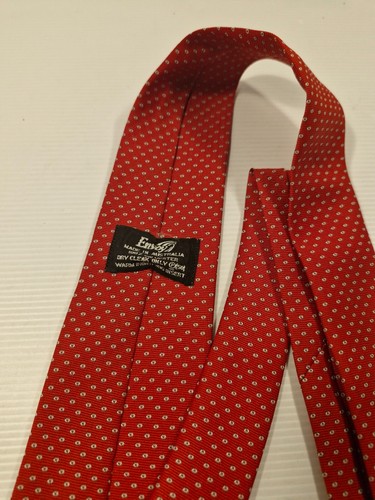 Vintage Envoy Red Polyester Necktie Business Formal Tie - Picture 2 of 4