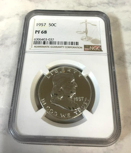 1957 Franklin Half Dollar NGC PF68 #956