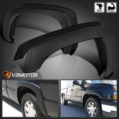 4-Piece Fender Flares For 1999-2006 Chevy Silverado & GMC Sierra - Black, Factory Style 5 thumbnail image