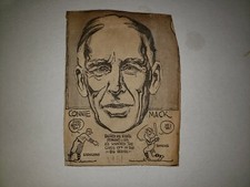 Connie Mack Al Simmons George Earnshaw 1931 Baseball Cartoon Sketch