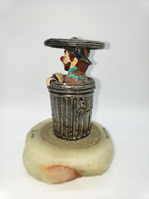 Ron Lee In Over My Head Trash Can Sam Clown Sculpture Limited
