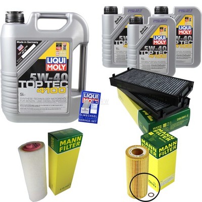 INSPEKTIONSKIT FILTER LIQUI MOLY ÖL 8L 5W-40 für BMW X5 E70 3.0d xDrive30d X6