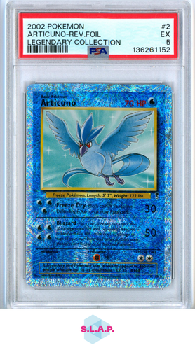 ARTICUNO-REV.FOIL COLECCIÓN LEGENDARIA POKEMON COLECCIÓN LEGENDARIA 2002 2 PSA 5