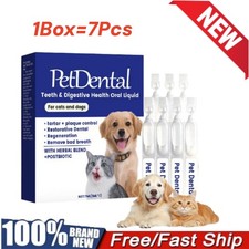 Pet Dental Teeth Digestive Health Oral Liquid with Herbal Blend Postbiotic 1Box