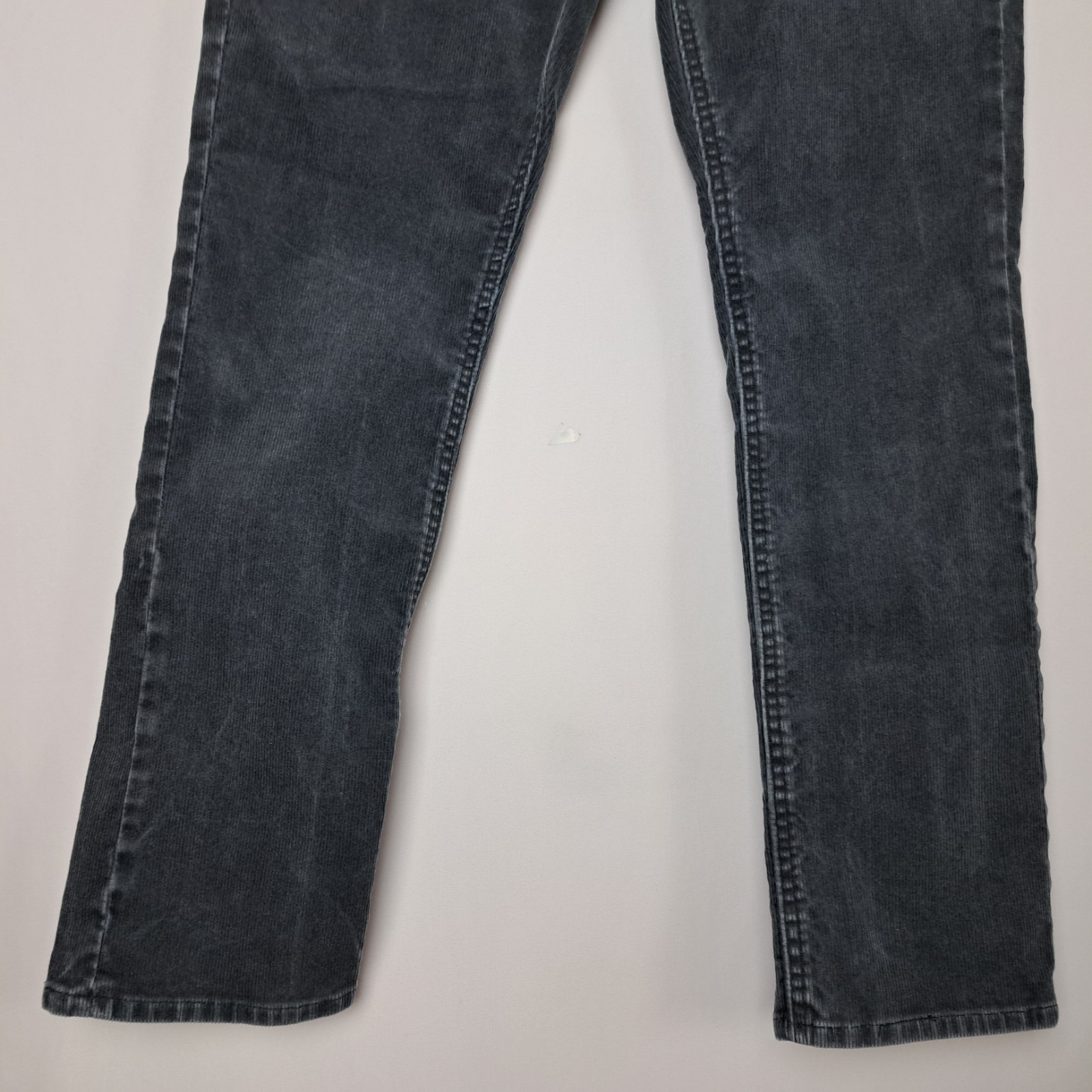 Quiksilver Corduroy Pants Mens 28x27 Gray Straight Tapered Fit 5 Pocket Stretch