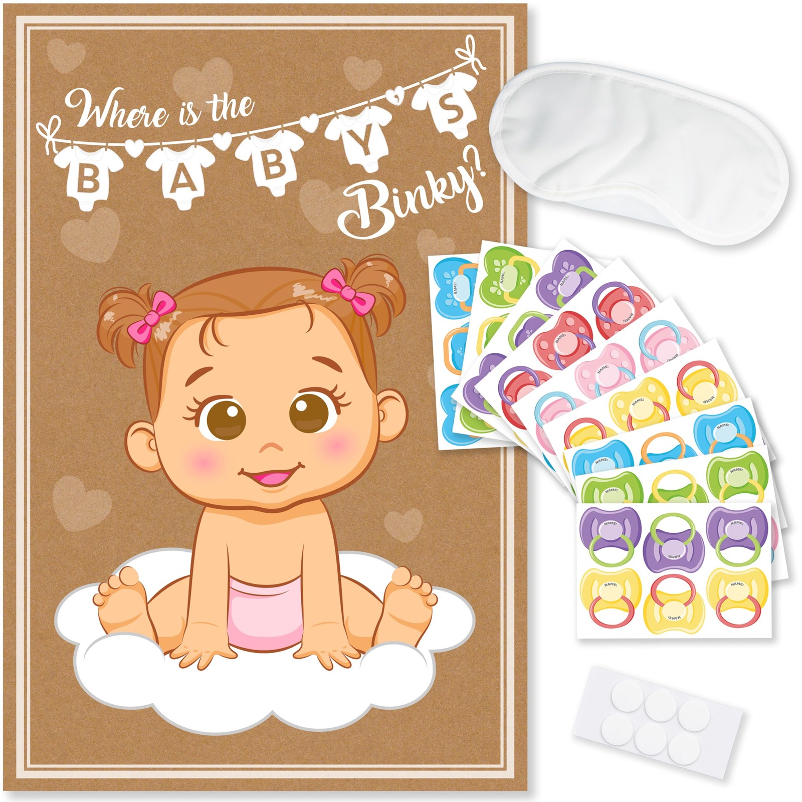 For Girl, Pin The Pacifier On The Baby Game