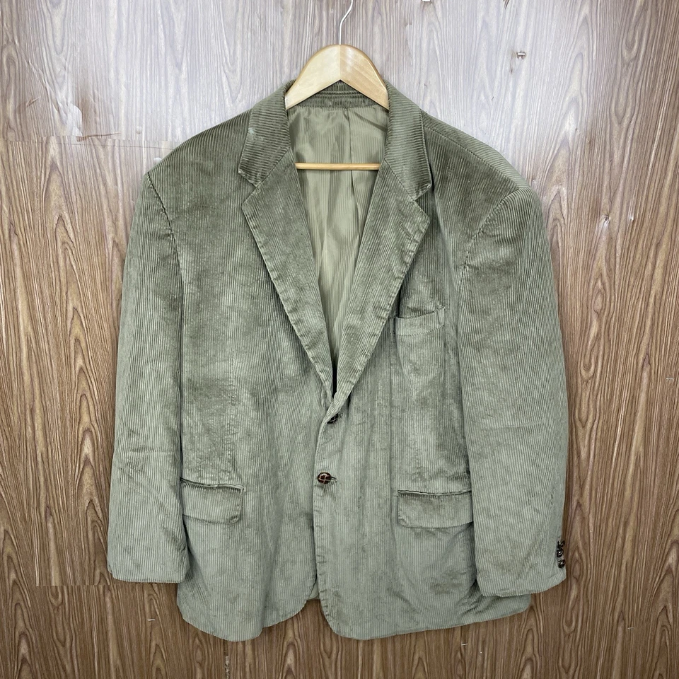 Casaco esportivo masculino Statements 46S marrom 100% algodão veludo couro marrom botões - Imagem 2 de 4