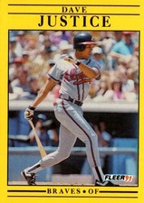 1991 Fleer #693 Dave Justice