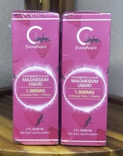 GreenPeople Magnesium Liquid Drops,Improve Sleep,Strawberry, 2.0 Oz Each- X 2