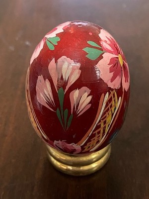 Wooden Decorative Egg / Easter Egg with the Stand, $15
