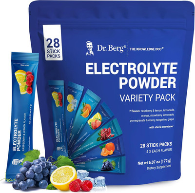 Dr. Berg Sugar Free Electrolyte Powder Packets (Variety Pack) - Daily Electrolyt