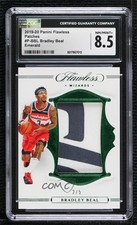 2019-20 Panini Flawless Patch Emerald 2/5 Bradley Beal #P-BBL CGC 8.5 Patch 3d3