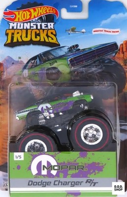Hot Wheels Monster Trucks Mopar Dodge Charger R T 1/64 Diecast Auto