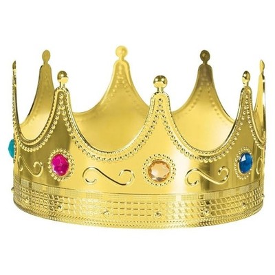 Riesig Tiara Geburtstag König Krone für Mädchen Mit Multi-Edelstein 18K Gelbgold