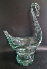 Eco Glass Swan Posy Vase.