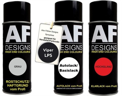 Spraydose Set für Viper LPS Fathom Blue Perl Autolack Klarlack Grundierung Spray