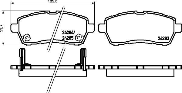 Brake Pad Set For Disc Front Fits Daihatsu Ford Mazda Subaru
