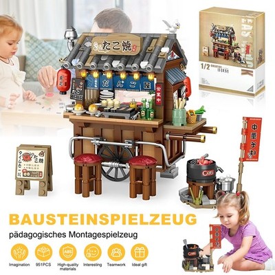 Japanisch Straßenstand  Mini Bausteine Straßenansicht Mini Building Blocks Set