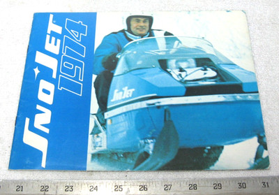 VINTAGE 1974 SNO-JET BIG BLUE SNOWMOBILE BROCHURE SST 440 ASTRO SS WHISPER RARE