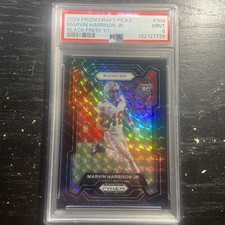 2024 Panini Prizm DP Marvin Harrison Jr #104 Black Finite Prizm Rookie 1/1 PSA 9
