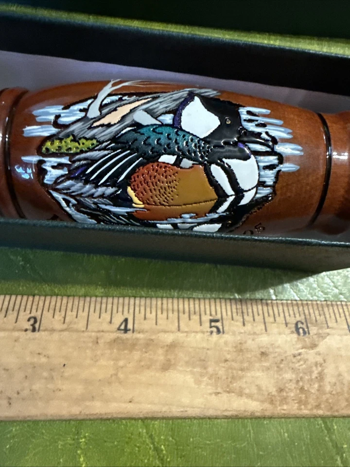 Ducks Unlimited Joe Bucher 2005 coleccionable Duck Call Merganser bandeado firmado Foto 3 de 4