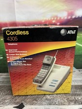 Vintage 1992 AT T Cordless Handheld Phone 4305 in Original Box