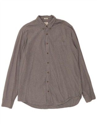 J. Crew Herren Hemd Classic Fit XL Grau Baumwolle DA05