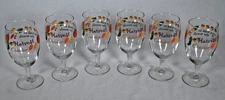 Set of (6) Harvest October Water/Wine Glasses Fall A Walk in The Woods 7"