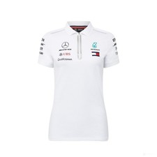 Image of 2018, White, Mercedes Women's Team Polo Shirt