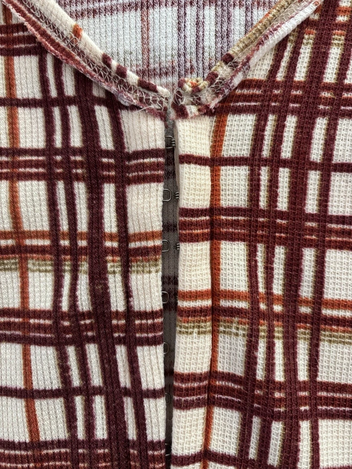 MACACÃO PIJAMA FREE PEOPLE INTIMATELY XADREZ HOME ALONE LONGO JOHN PEÇA ÚNICA L - Imagem 4 de 4