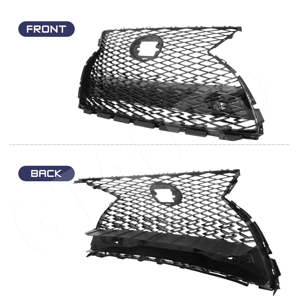 For 2013-2015 Lexus RX350 450 Front Bumper Grille Set w/Fog Light F-Sport Style - Imagem 2 de 4