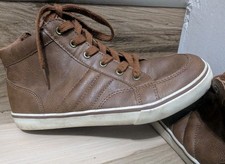 Cat  Jack Toddler Florian Mid Top Leather Sneeker Brown size 5