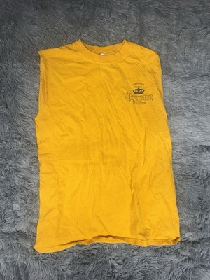 Corona Extra Shirt Mens Large Sleeveless Muscle Cancun Mexico Yellow Beer