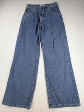 Free People We The Free Women s 25 Wide Leg Baggy Jeans High Rise 100 Cotton