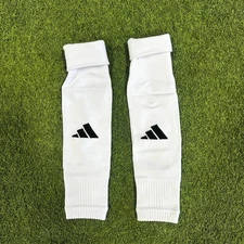 adidas Soccer Pre-Cut Shin Guard Socks Sleeve (White)