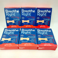 156 BREATHE RIGHT NASAL STRIPS EXTRA STRENGTH TAN  6 x 26 CT Boxes  EXP 2028