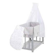 Roba Stubenbett 3 in 1 mit Schlafsack Style grau & Sternenzauber
