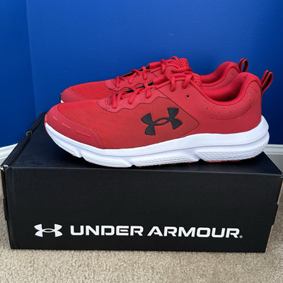 Under Armour Charged Assert 10 Men's Size 13 Red Shoes Sneakers Athletic New NIB