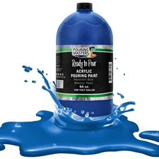 Pouring Masters Hawaiin Blue Metallic Pearl 64-Ounce Acrylic Pouring Paint