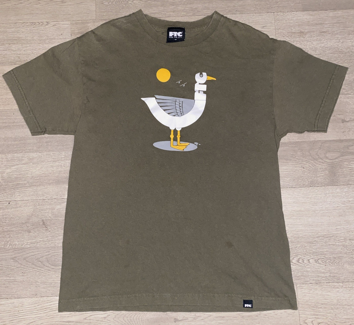 FTC Skateboarding SF NY For The City DUCK T-shirt Medium Green Skate SK8 Tee