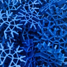 (50) K&rsquo;NEX Blue Mix 7‑Way 3D Connectors &ndash; USED OEM &ndash; Standard