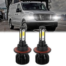 2pc H13 9008 Led Headlight Bulbs 6000k For Nissan Nv1500 Nv2500 Nv3500 2012-2020 2pc H13 9008 Led Headlight Bulbs 6000k For Nissan Nv1500 Nv2500 Nv3500 2012-2020