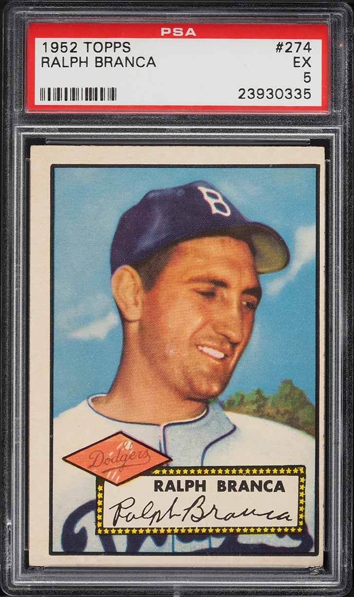 1952 Topps Baseball Ralph Branca #274 PSA 5