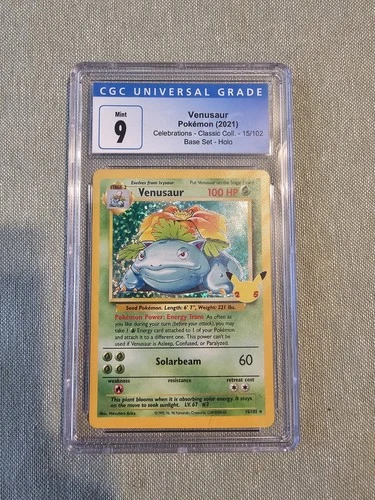 CGC 9 Venusaur Celebrations Classic Collection 15/102 Holo Pokémon Card