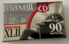Maxell High Bias XLII 90 Minute Cassette Tape New Sealed Free Shipping
