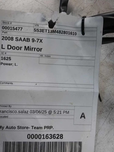 Driver Side View Mirror Power SS Manual Folding Fits 08-09 TRAILBLAZER 406397