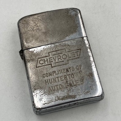 ZIPPO ZIPPO LIGHTER RARE 1951 1953 STEEL CHEVROLET CHEVROLET